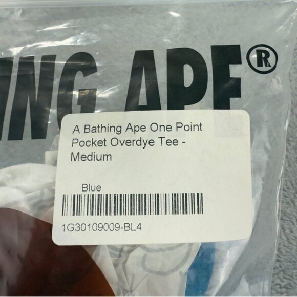 Bape A Bathing Ape NWT Men's Size Medium One Point Pocket Overdye T-shirt - Picture 9 of 16